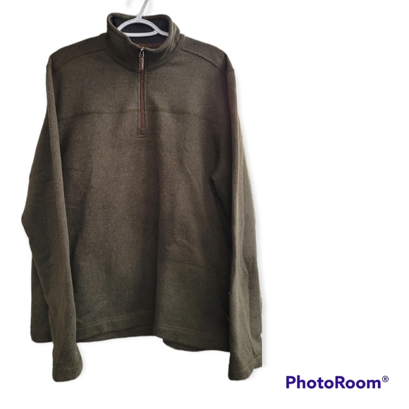 G.H Bass Co Sweatshirt Mens Long Sleeve Sweater 1/4 Zip Large - Picture 2 of 5